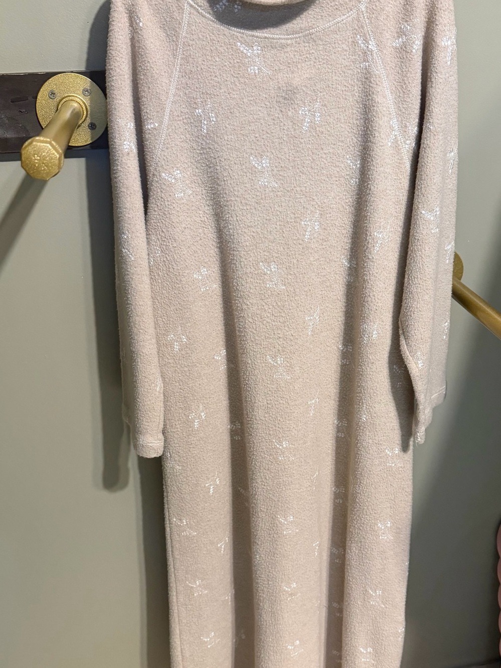 Oscar de la Renta Beige Maxi Dress with Sparkle Accents